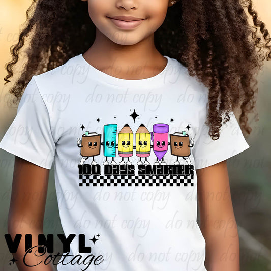 100 Days Smarter ~ DTF Transfer