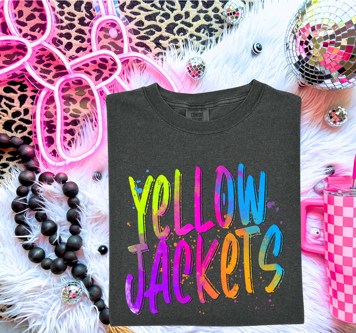 Yellow Jackets ~ Neon Mascot ~ 25SAG ~ DTF Transfers