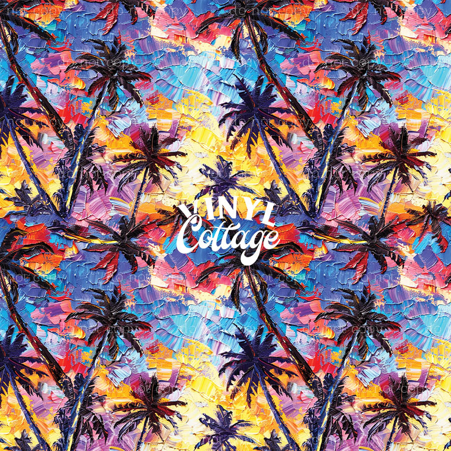 Painted Palm Trees ~ 1065