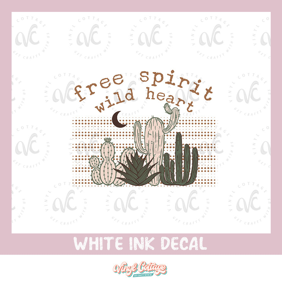 WC183 ~ White Ink Decal ~ Wild Heart