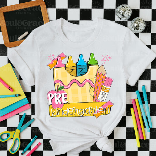 Back To School Crayon Boxes ~ SAG26 ~ DTF Transfer