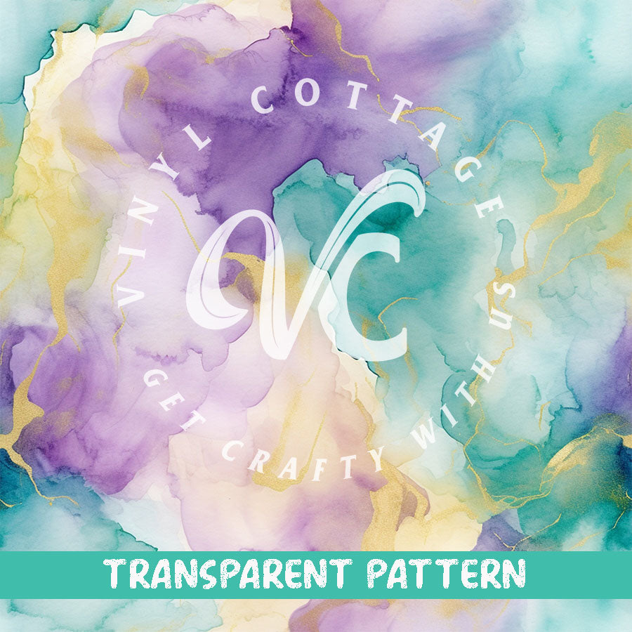 Purple and Teal Clouds ~ TRANSPARENT VINYL ~ TP46