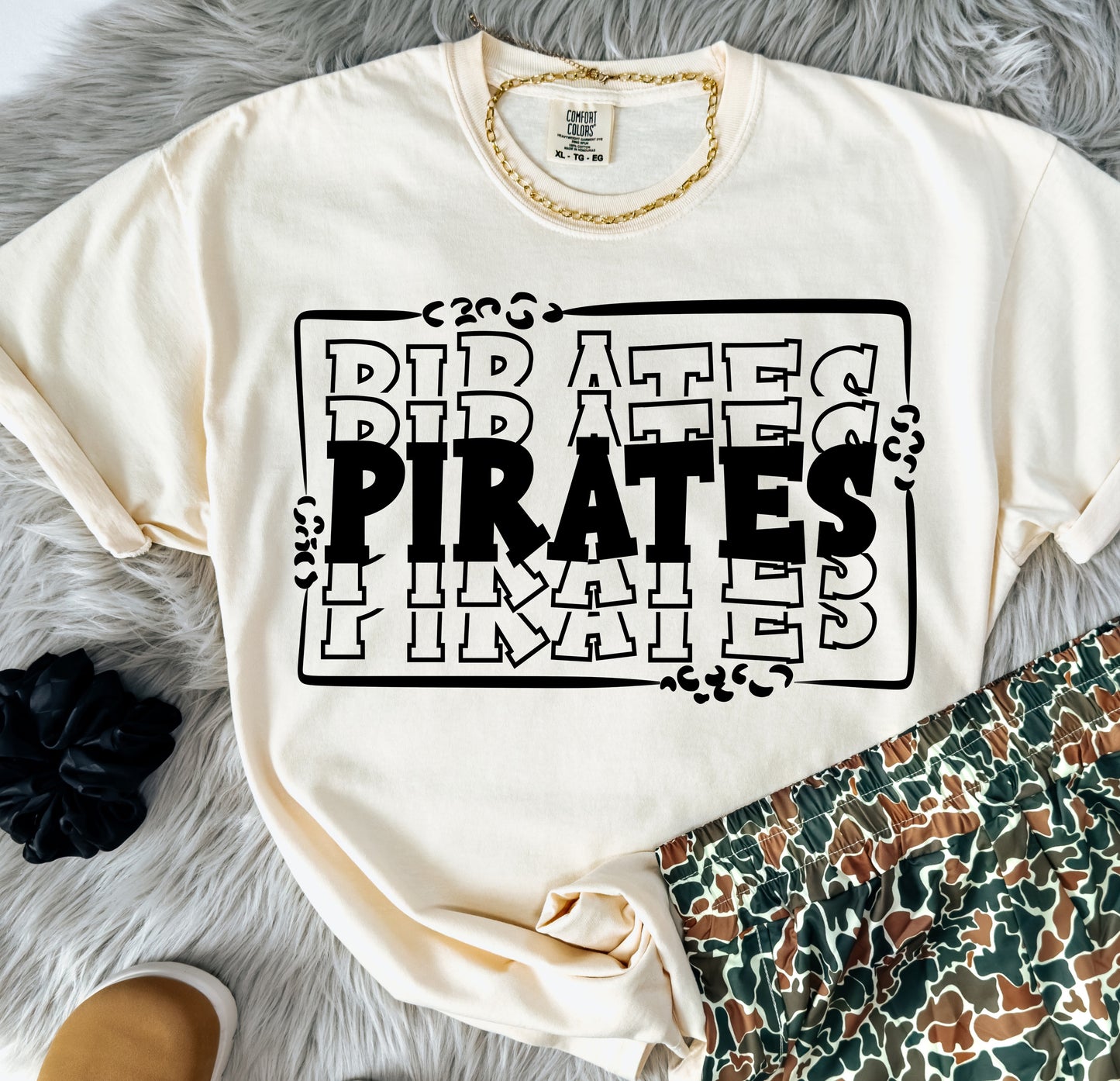 Pirates ~ Stacked Mascot ~ SAG25 ~ DTF Transfer