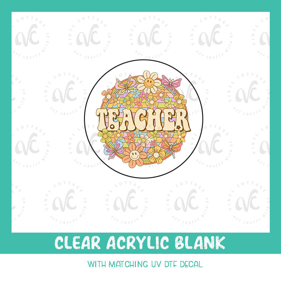 AD80~ Teacher ~ Acrylic + UV DTF Decal Set
