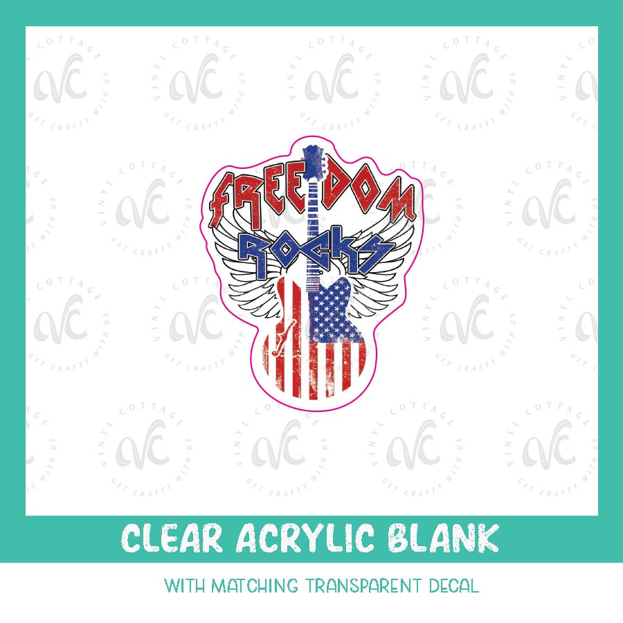 AD09 ~ Freedom Rocks ~ Acrylic Decal Set