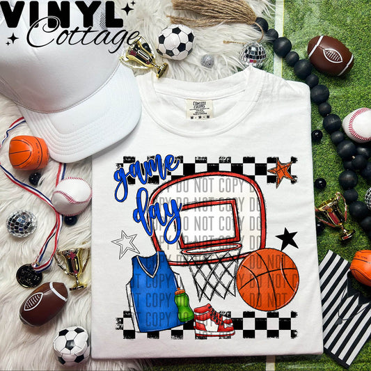 Blue Basketball ~ DTF Transfer