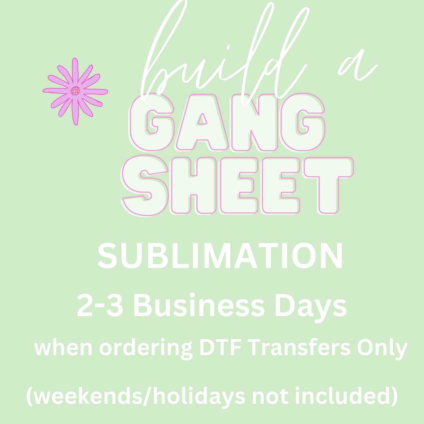 Build Your Own Sublimation Gang Sheet