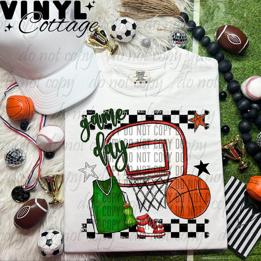 Dark Green Basketball ~ DTF Transfer