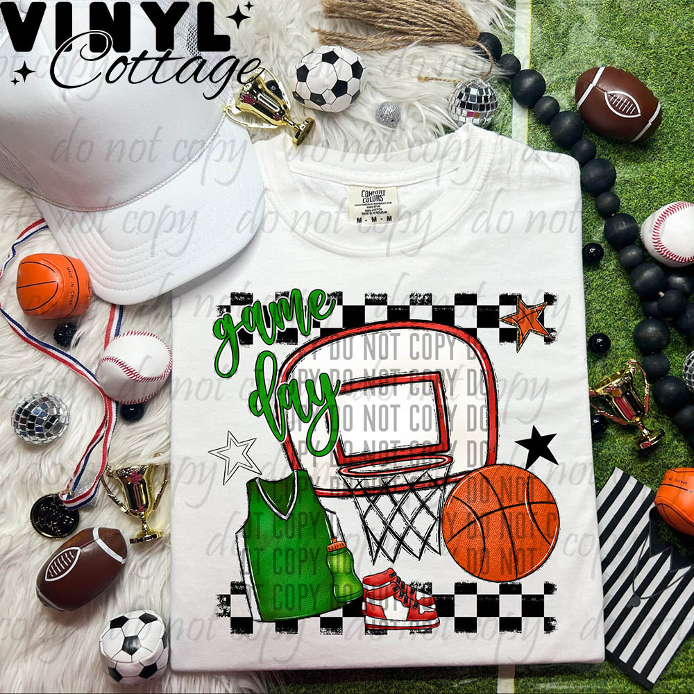 Green Basketball ~ DTF Transfer