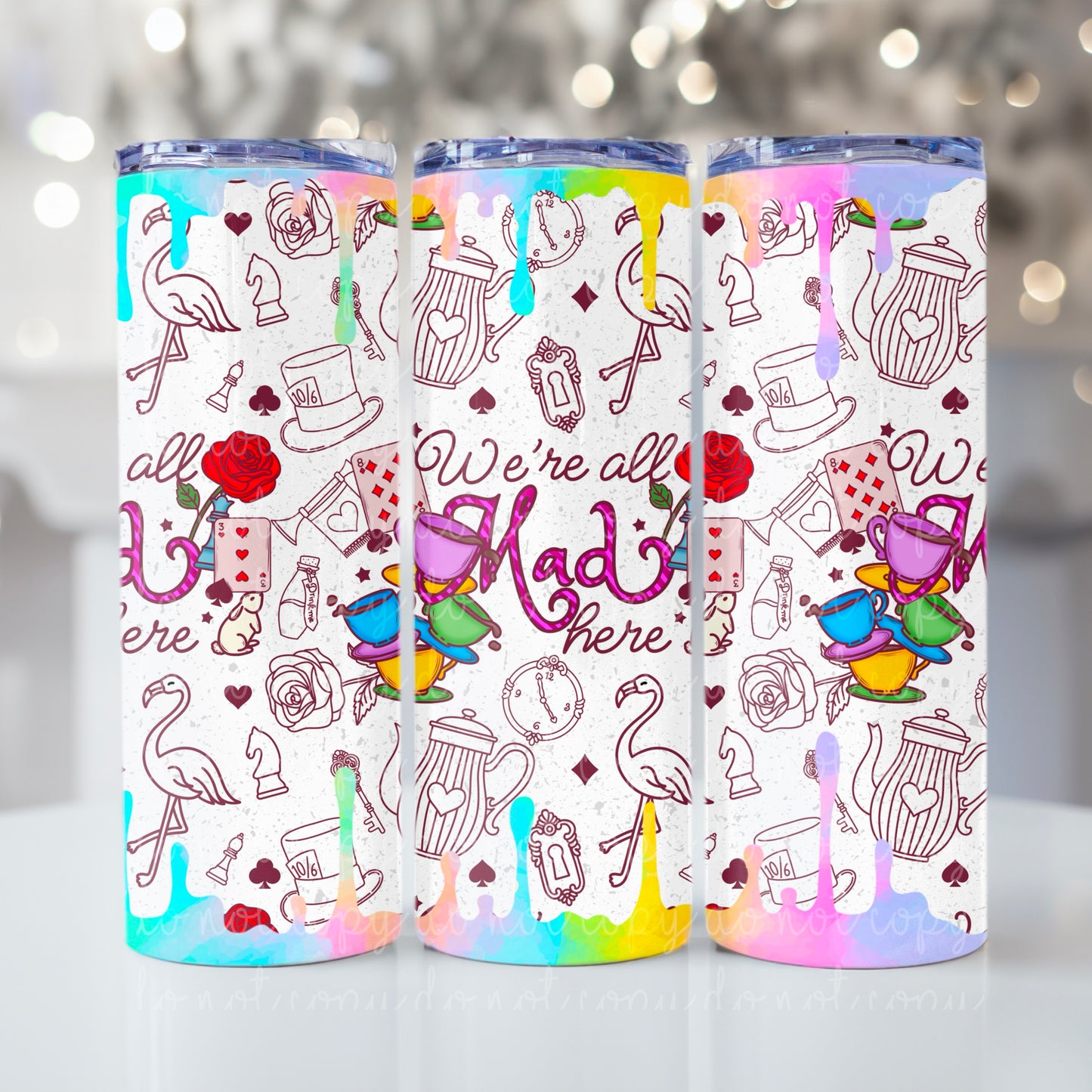 TW129 ~ Tumbler Wrap ~ We're All Mad