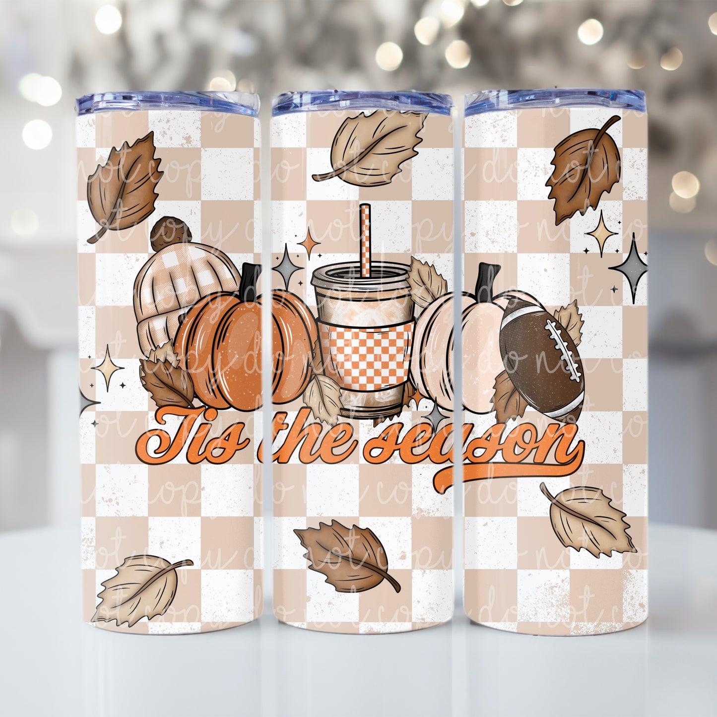 TW128 ~ Tumbler Wrap ~ Tis The Season Football and Fall