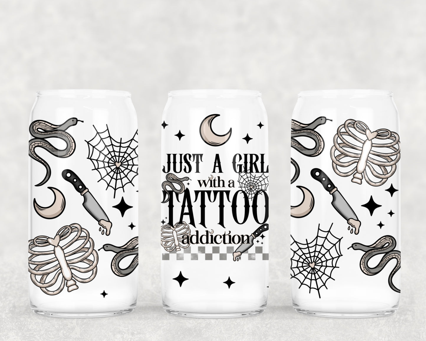 115UV ~ UV DTF Wrap ~ A Girl with a Tattoo Addiction