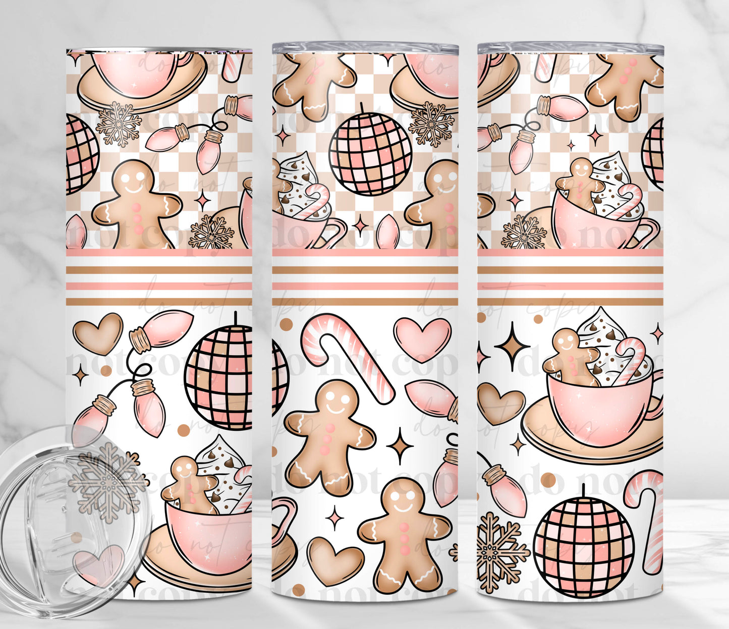TW132 ~ Tumbler Wrap ~ Gingerbread Disco