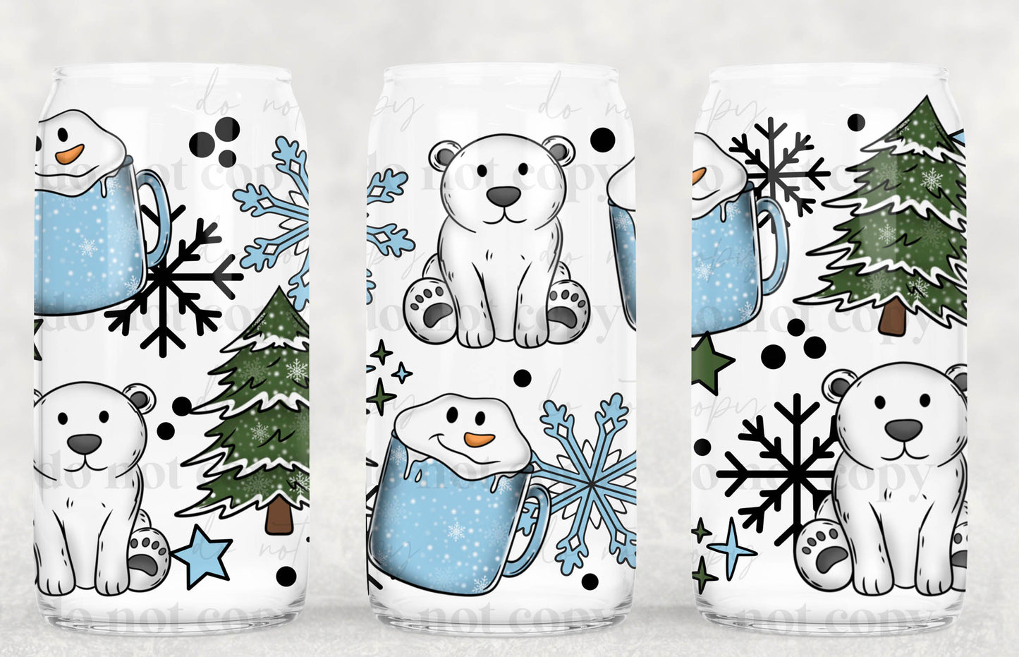 145V ~ UV DTF Wrap ~ Winter Bear