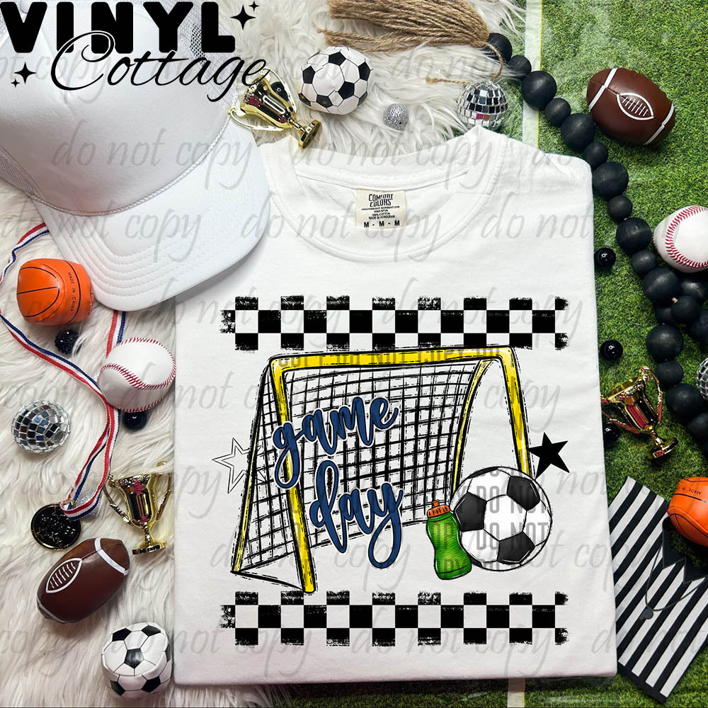 Navy Blue Soccer ~ DTF Transfer