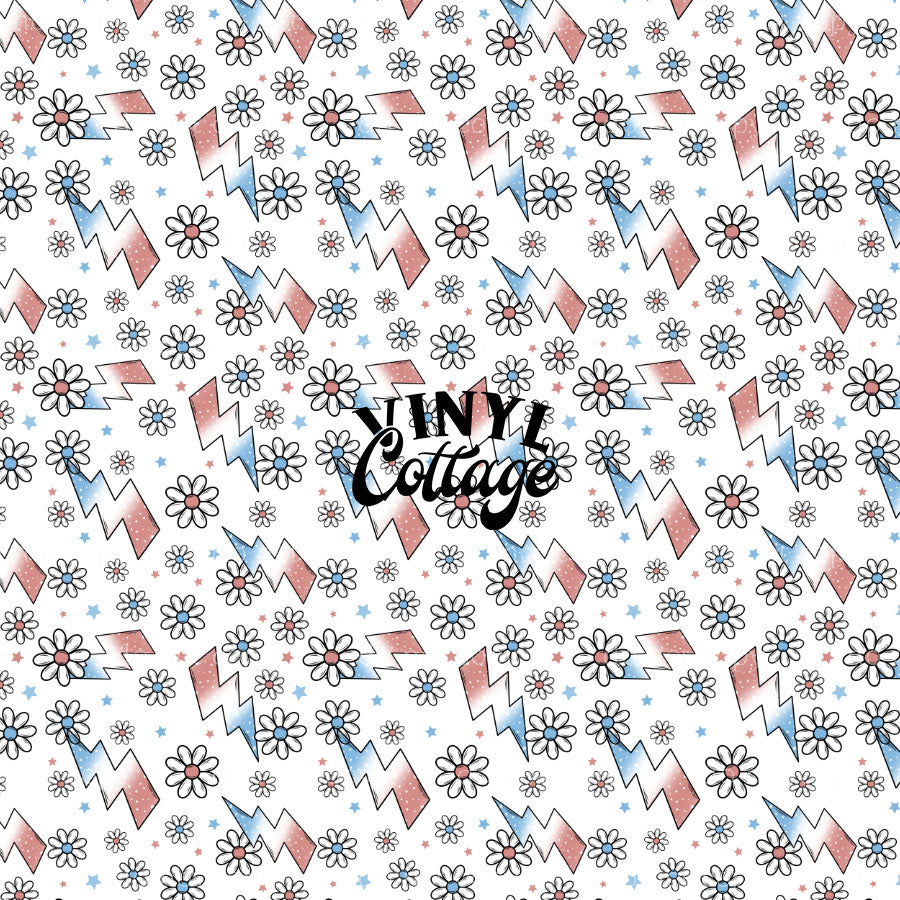 Patriotic Bolts and Daisies ~ PT17