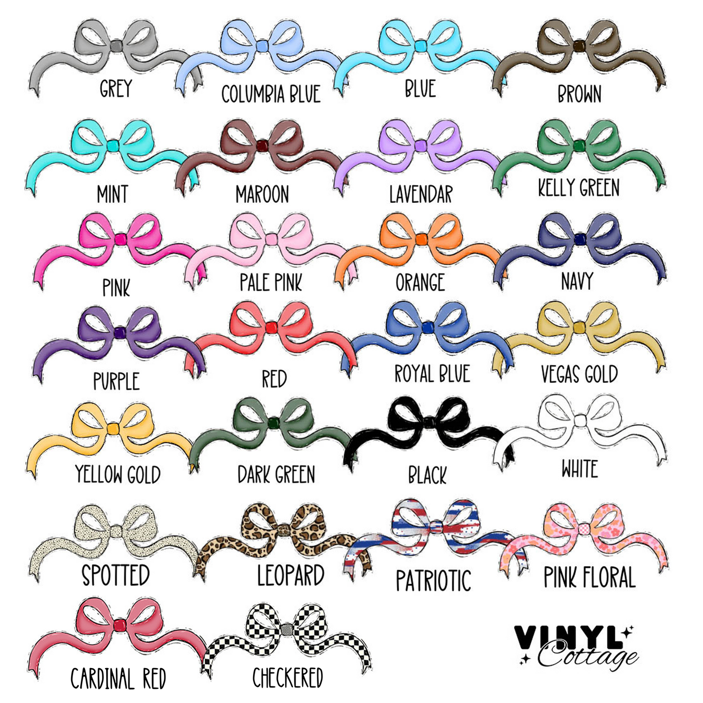Custom Bow Zip Codes ~ 25SAG_BZC ~ DTF Transfer