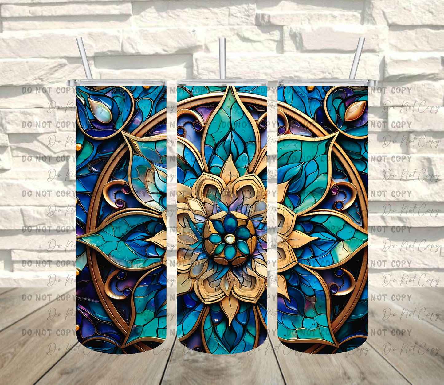 TW84 ~ Tumbler Wrap ~ 3D Mandala