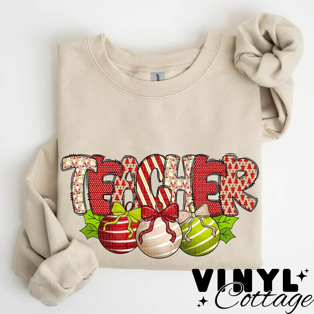 Christmas Bell ~ Teacher ~ DTF Transfer