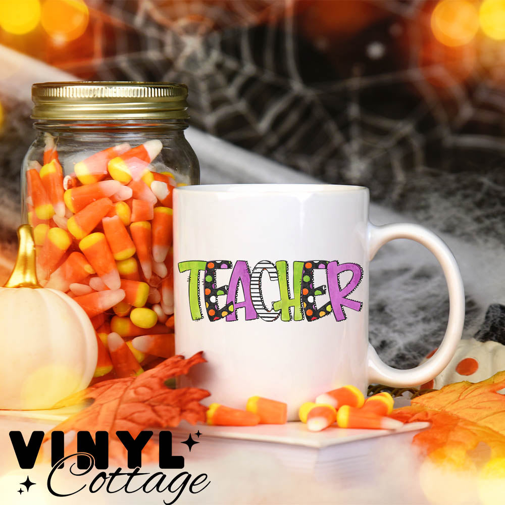 Halloween Name Cups ~ Teacher ~ UV DTF DECAL