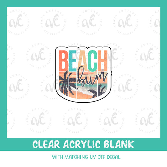 AD85 ~ Beach Bum ~ Acrylic + UV DTF Decal Set