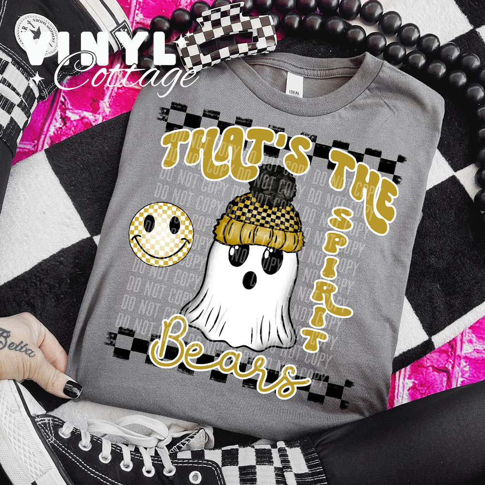 Bears Spirit Ghostie ~ DTF Transfer