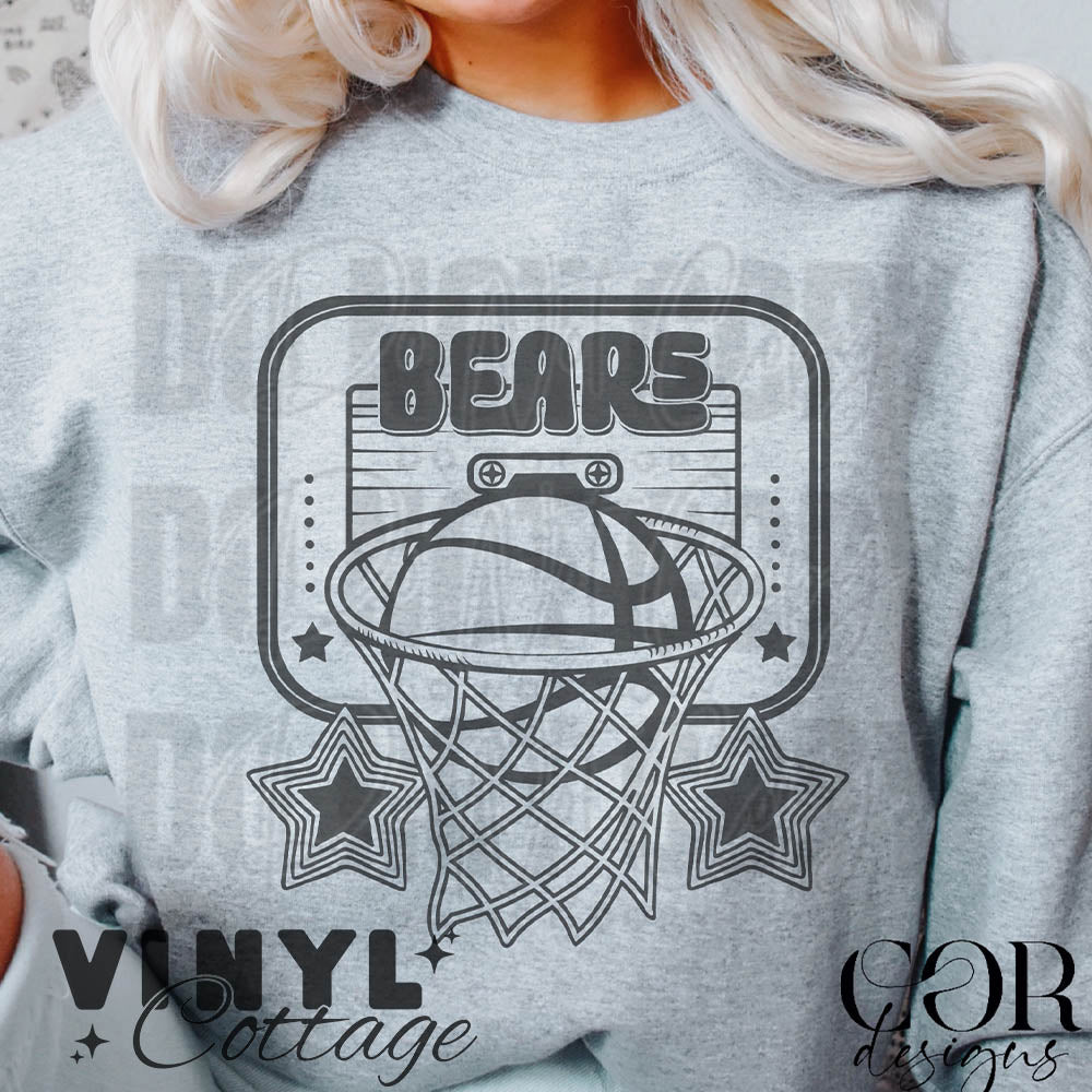 Bears ~ Basketball and Stars ~ DTF Transfer