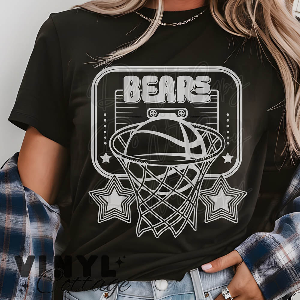 Bears ~ Basketball and Stars ~ DTF Transfer