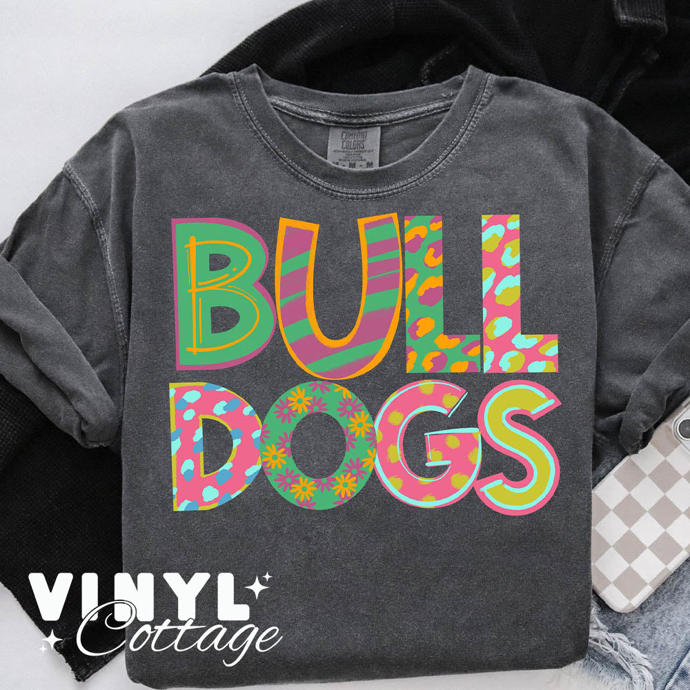 Bulldogs ~ Playful Patterns ~ DTF Transfer