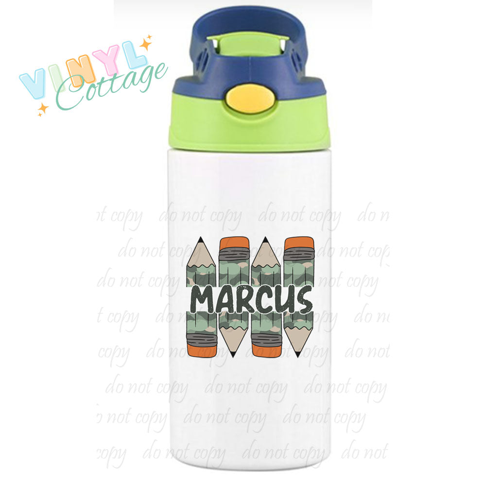 WC471 ~ Camo Pencil Personalized ~ UV DTF Decal