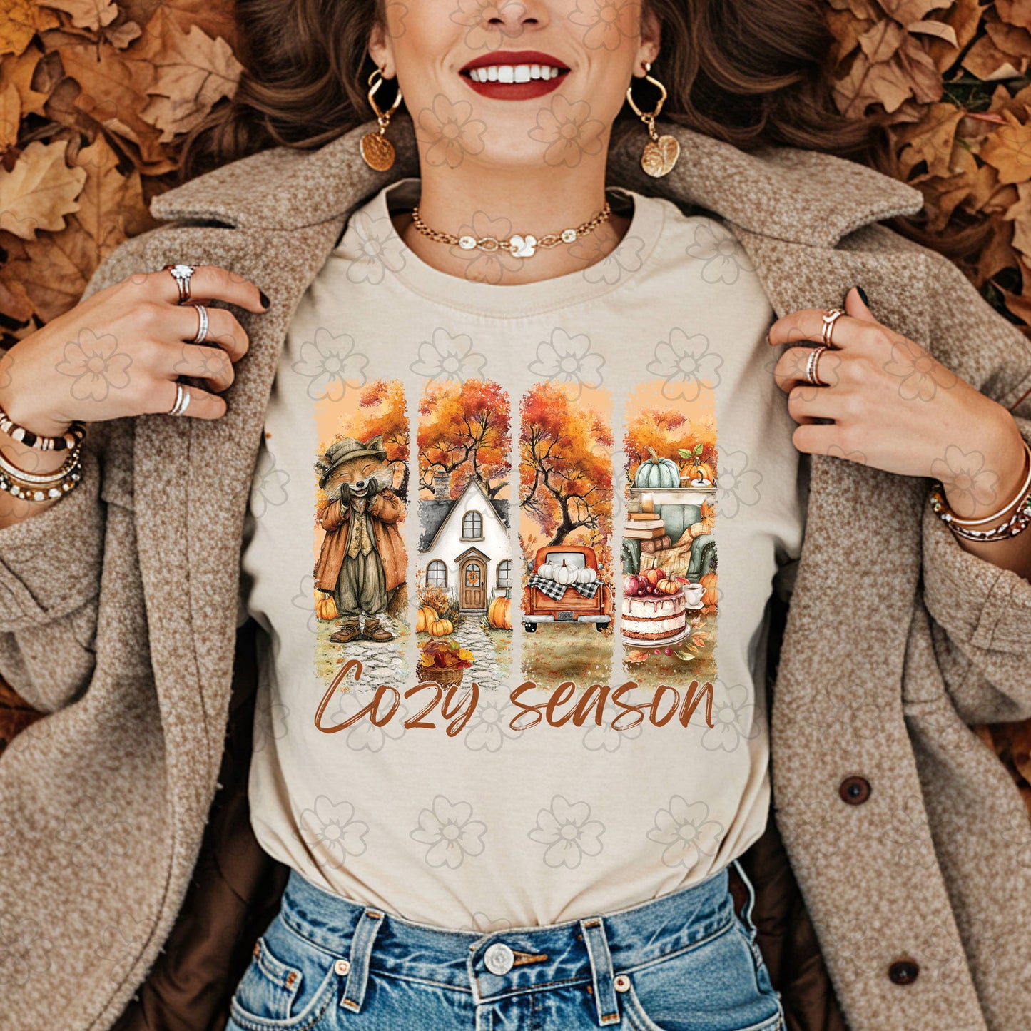 Cozy Season Brushstrokes ~ 25ETS09 ~ DTF Transfer
