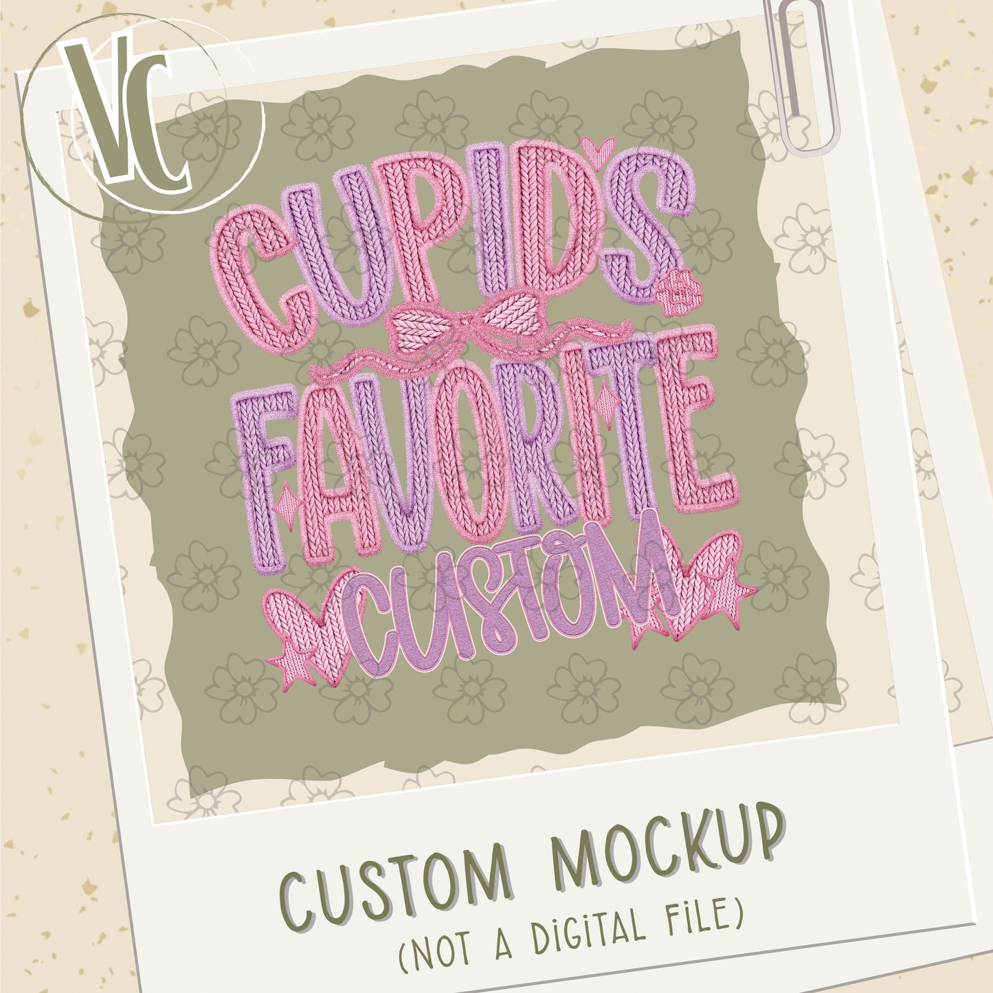 Design Fee/Mockup ~ Cupids Favorite Custom Name ~ SAG26