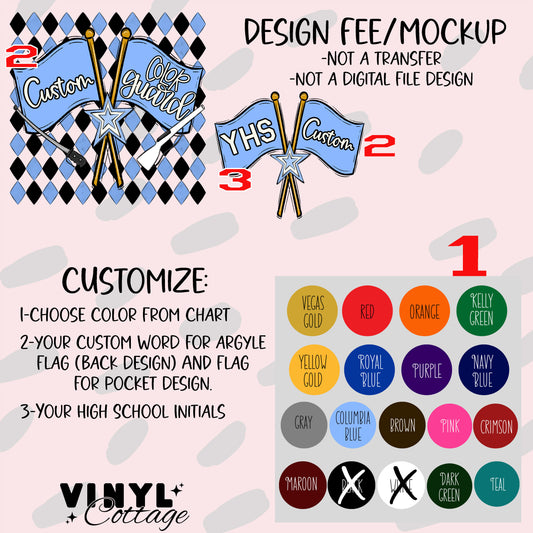Design Fee/Mockup ~ Argyle Color Guard ~ 25SAG