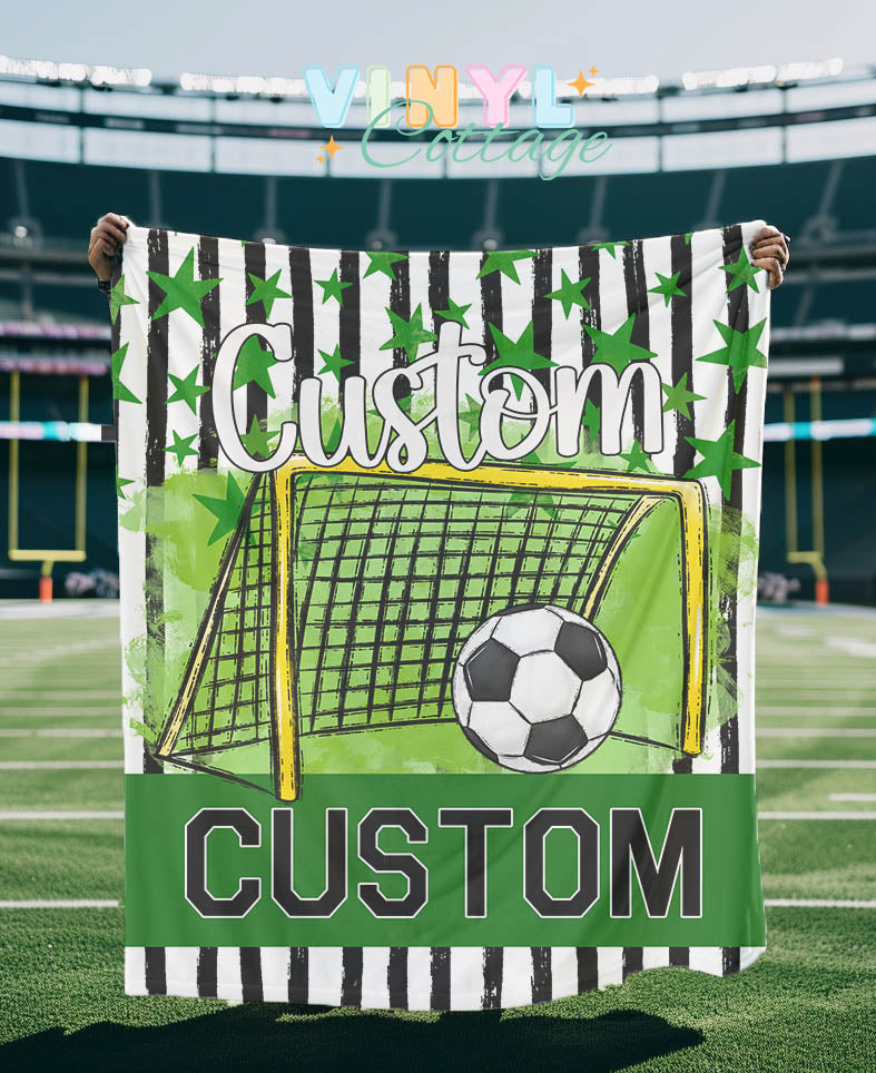 Soccer Blanket ~ Green