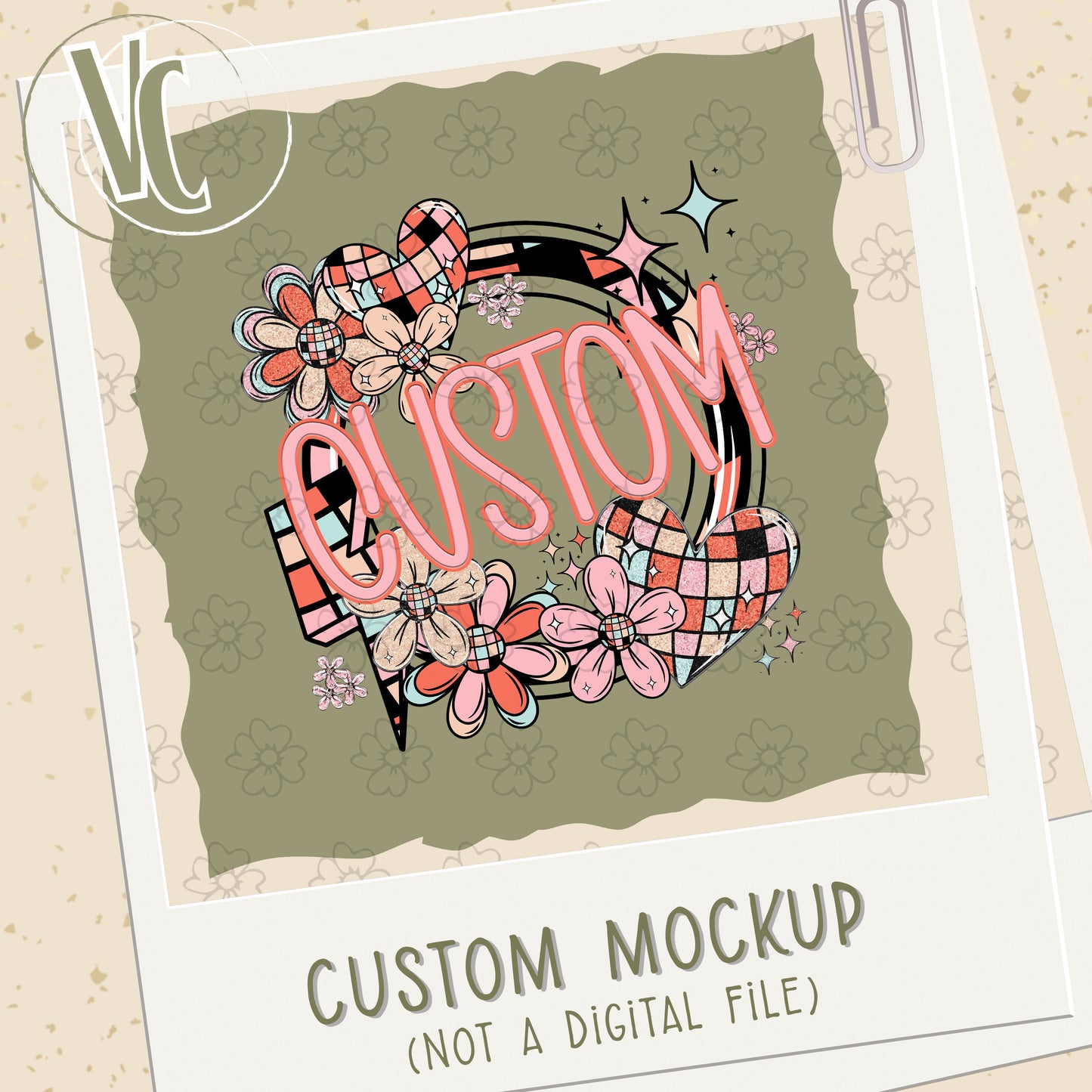 Design Fee/Mockup ~ Custom Daisy Hearts ~ 26SAG