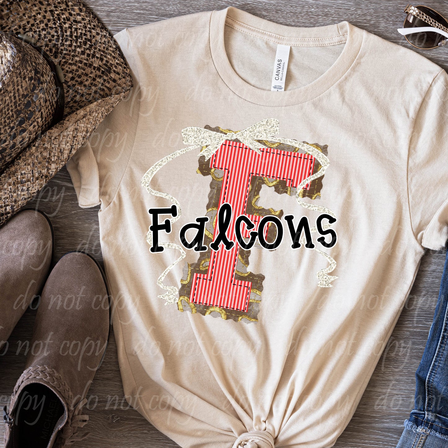 Falcons ~ Leopard Prepster ~ 25SAG ~ DTF Transfer