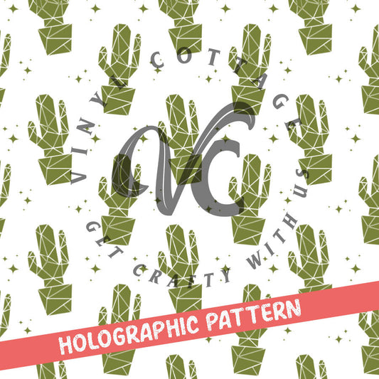 Geometric Cactus ~ Holographic Vinyl ~ HG52