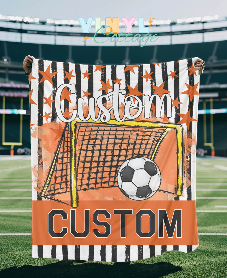 Soccer Blanket ~ Orange