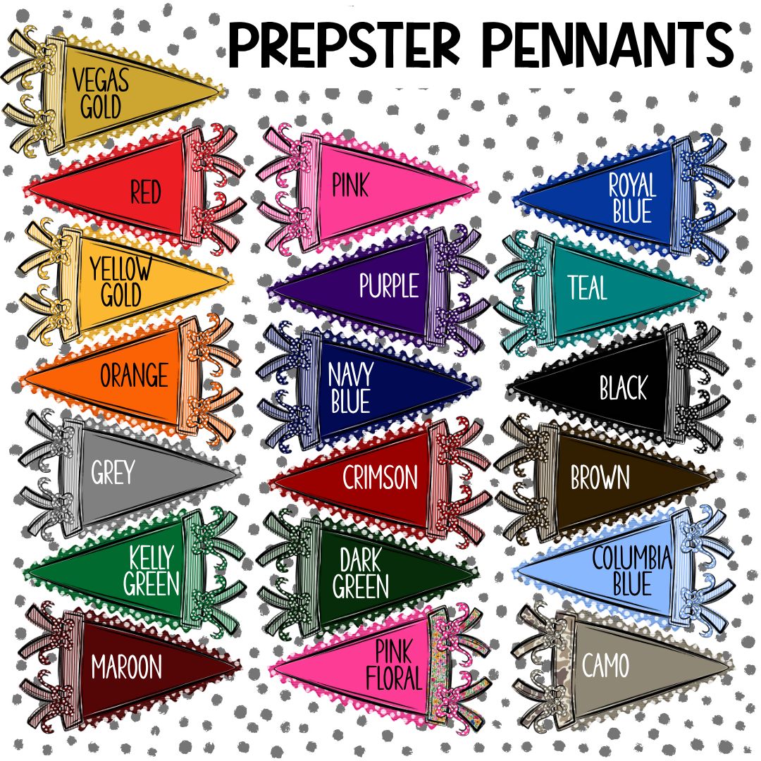 Custom Prepster Pennant Flag ~ 25SAG ~ DTF Transfer