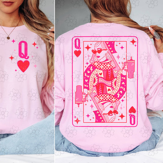 Queen Of Hearts Pocket ~ 26ETS01 ~ DTF Transfer