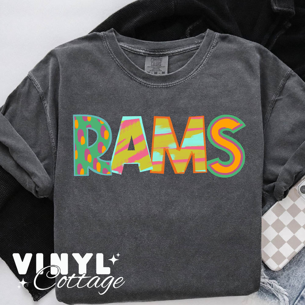 Rams ~ Playful Patterns ~ DTF Transfer