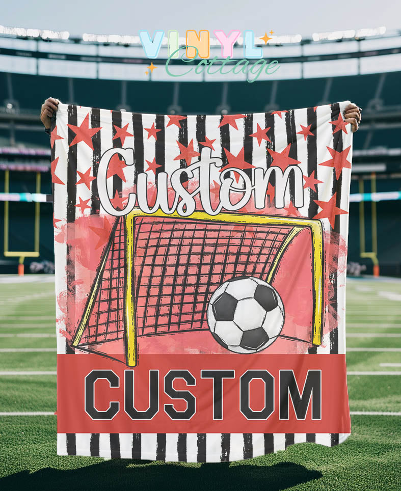 Soccer Blanket ~ Red