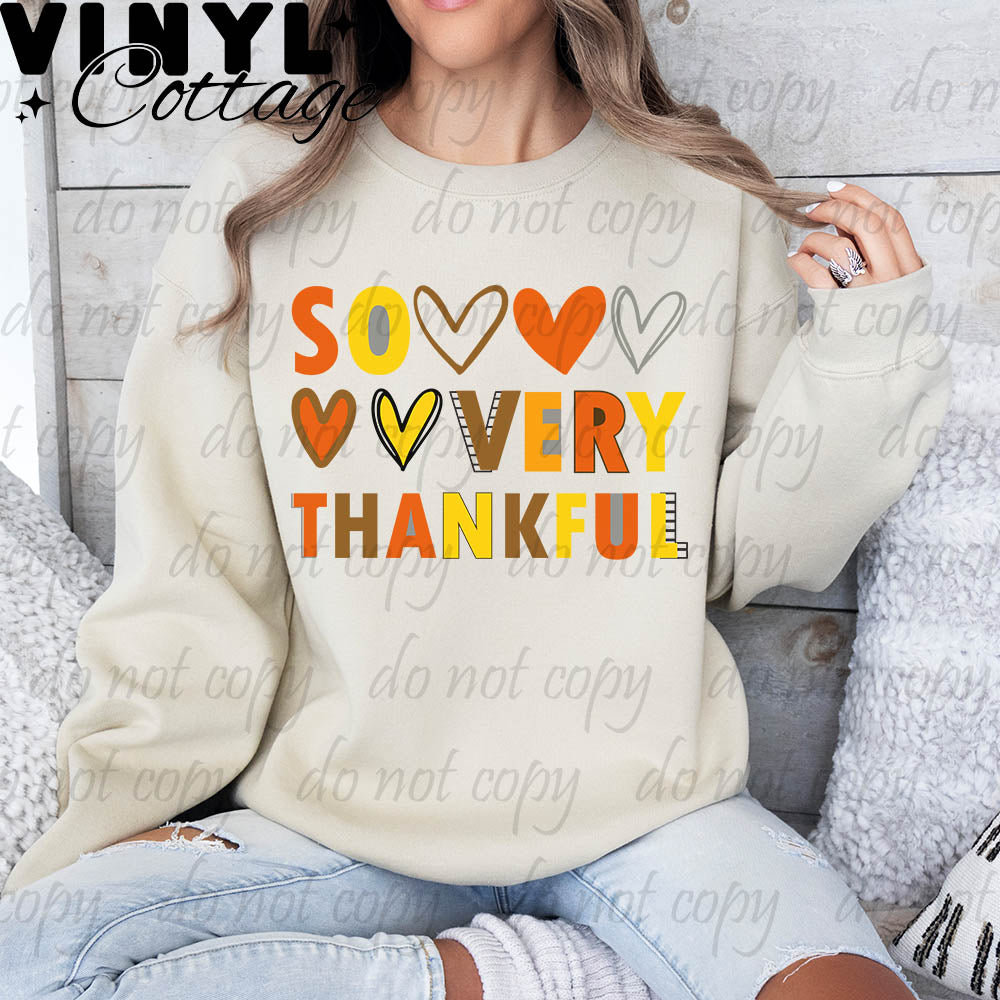 So Very Thankful ~ DTF Transfer