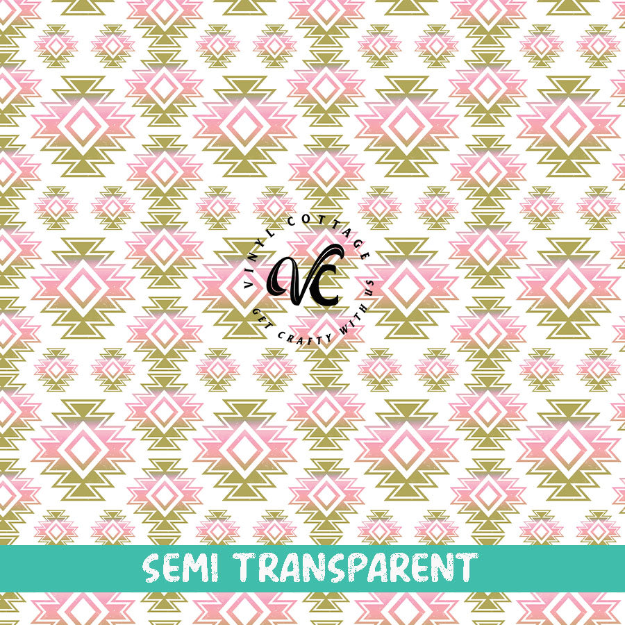 Pink Aztec ~ Semi Transparent ~ ST35