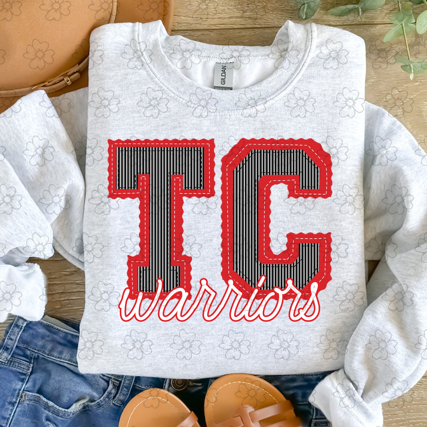 TC Warriors Red and Black Prepster ~ SAG25 ~ DTF Transfer