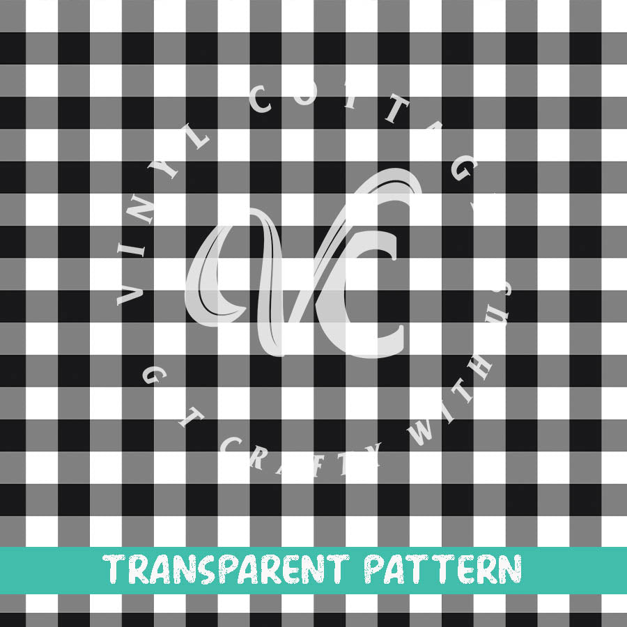 Black Plaid ~ TRANSPARENT VINYL ~ TP44