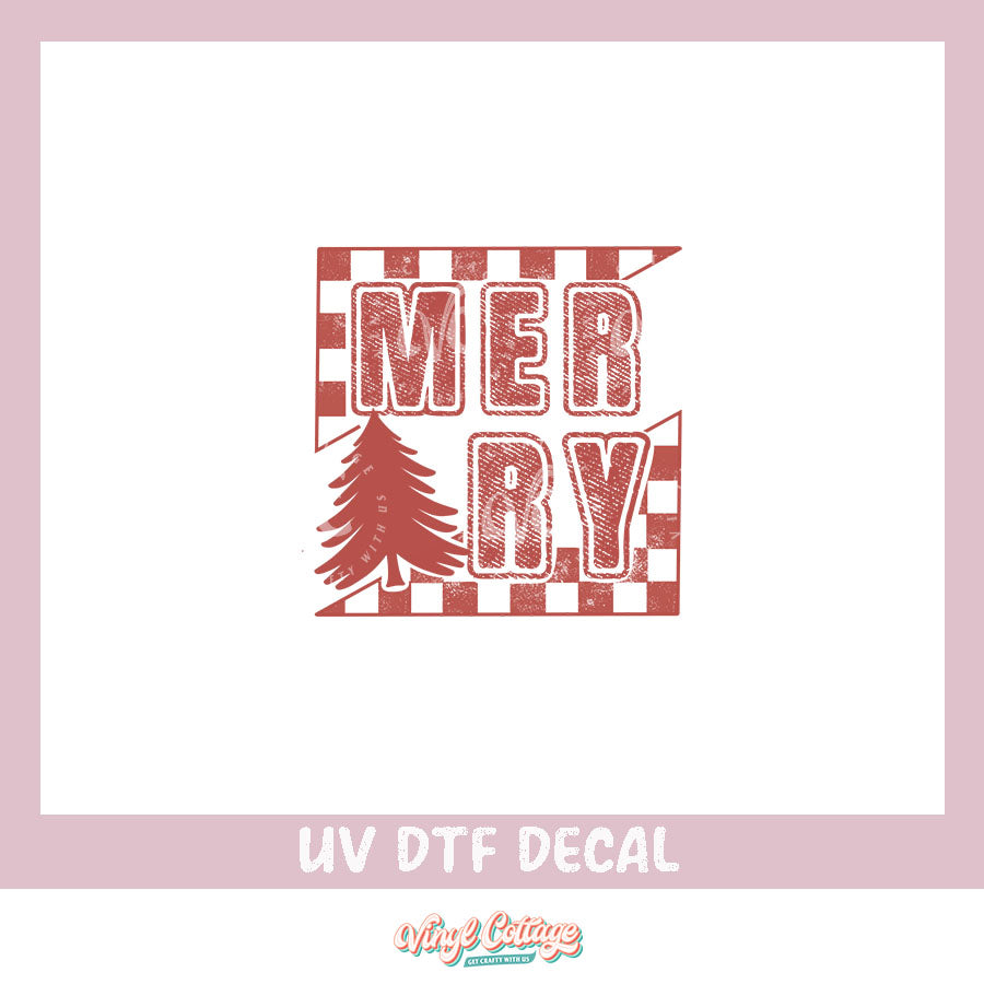 WC217 ~ UV DTF DECAL ~ Merry