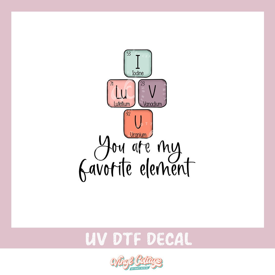WC317 ~ UV DTF DECAL ~ Valentine Element