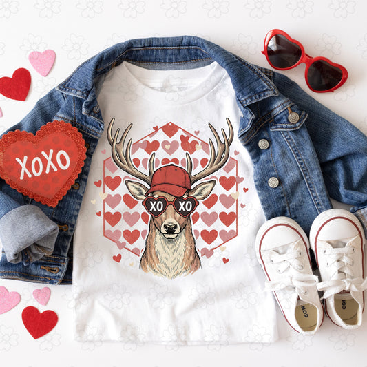 XOXO Buck Hearts ~ 26ETS01 ~ DTF Transfer ~ Drop Down Menu