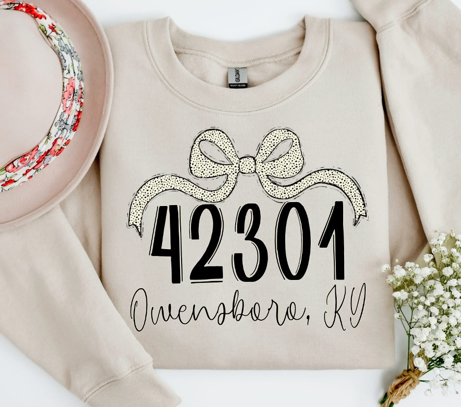 Custom Bow Zip Codes ~ 25SAG_BZC ~ DTF Transfer